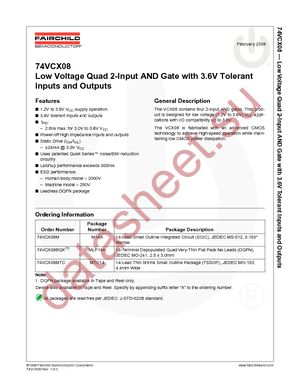 74VCX08M datasheet  